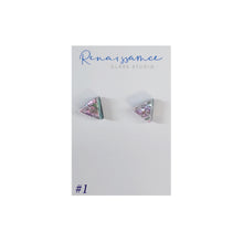 Load image into Gallery viewer, Renaissance Glass - Triangle Stud Earrings