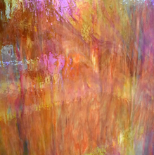 Load image into Gallery viewer, Stained Glass - ART124I Rust, White, Blue Iridescent Streaky