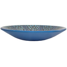 Load image into Gallery viewer, Decorative Batiky Fused Glass Bowl - Yellow & Blue Combo