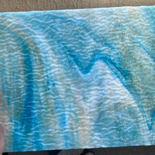Load image into Gallery viewer, Stained Glass - W178LRIP - Blue, White Opal Ripple