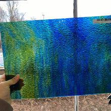 Load image into Gallery viewer, Stained Glass - W197NLLG - Blue, Green, Clear Transparent Granite