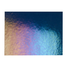 Load image into Gallery viewer, Large Sheet Glass - 1140 Aventurine Blue Iridescent Rainbow - Transparent