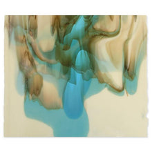Load image into Gallery viewer, Large Sheet Glass - 2537 French Vanilla, Light Turquoise - Infusion
