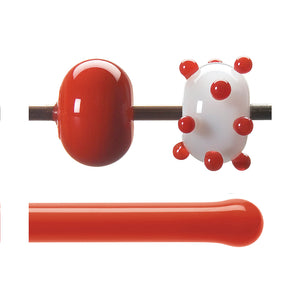Bullseye Glass Rod - 0024 Tomato Red* - Opalescent