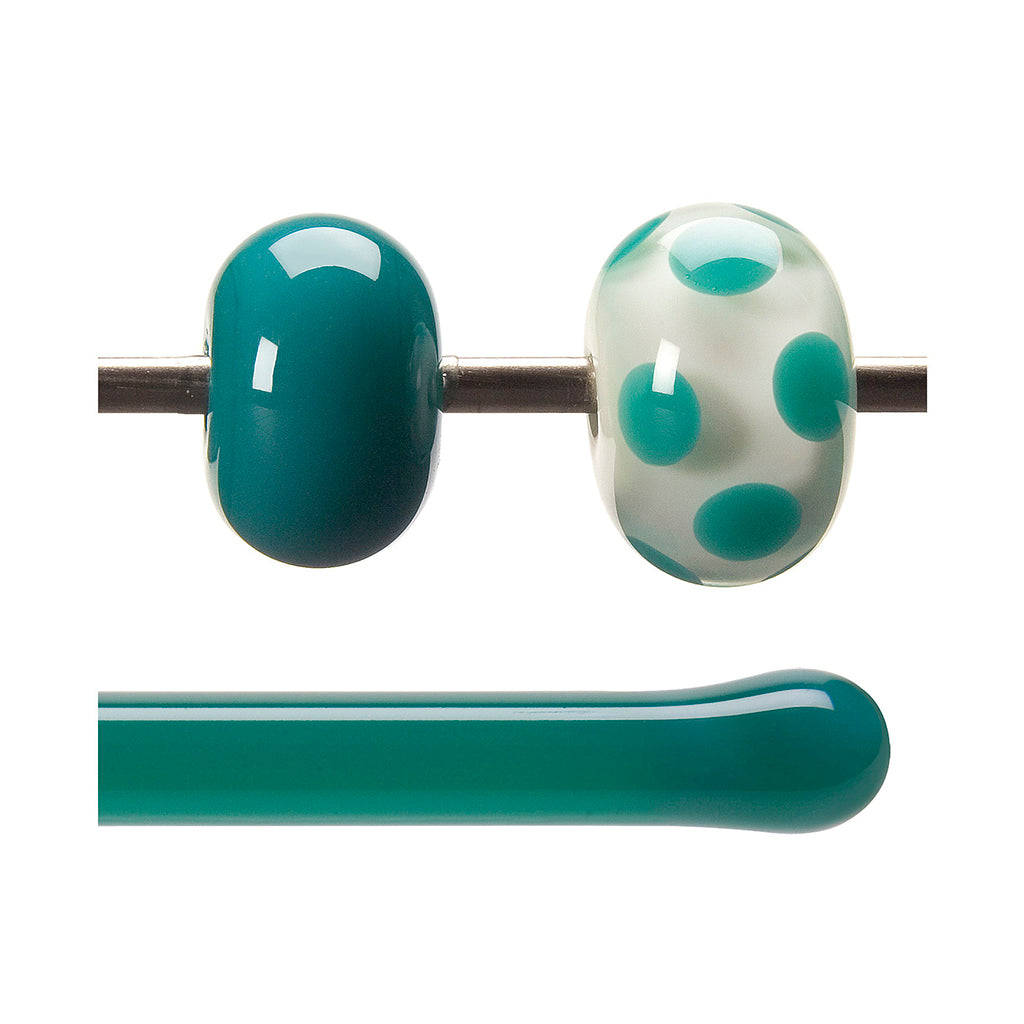 Bullseye Glass Rod - 0144 Teal Green - Opalescent