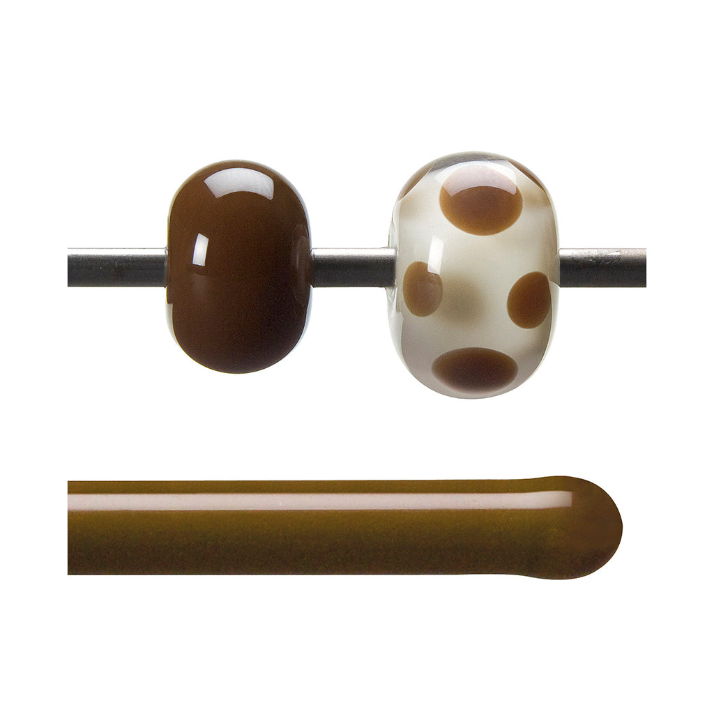 Bullseye Glass Rod - 0203 Woodland Brown* - Opalescent