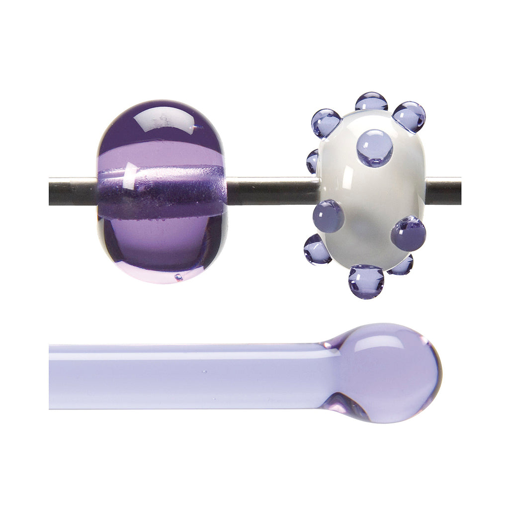 Bullseye Glass Rod - 1442 Neo-Lavender Shift - Transparent