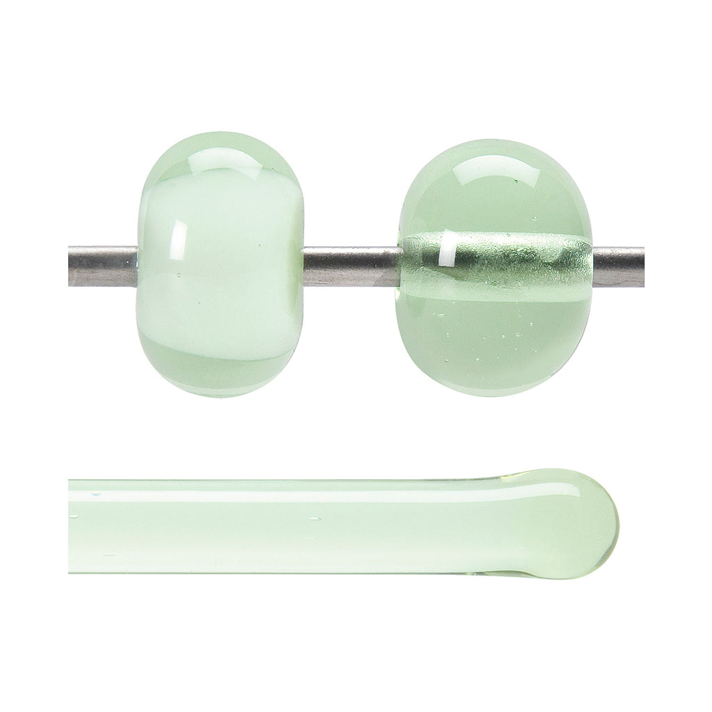 Bullseye Glass Rod - 1807 Grass Green Tint - Transparent