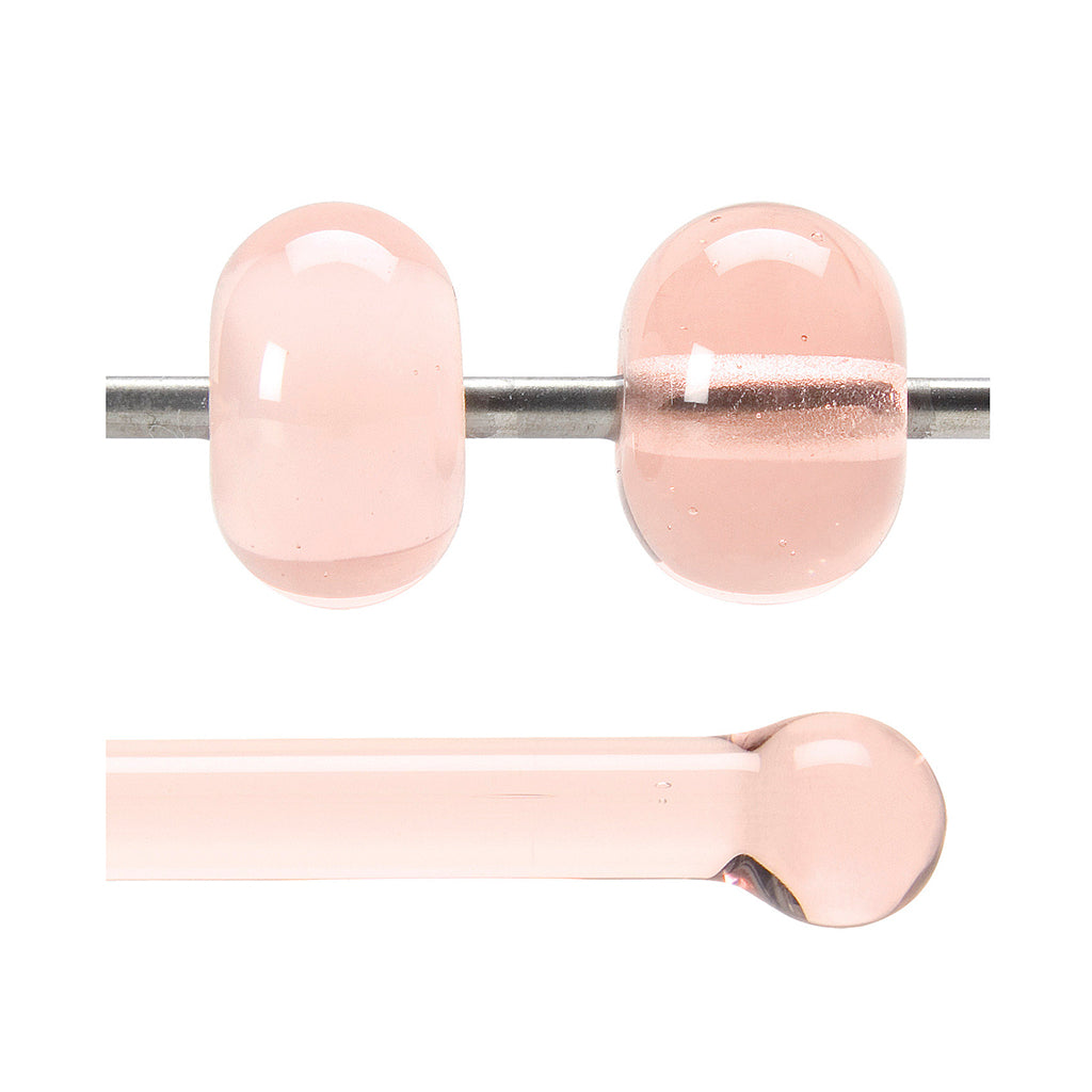 Bullseye Glass Rod - 1834 Coral Orange Tint - Transparent