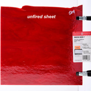 Large Sheet Glass - 0224 Deep Red* - Opalescent