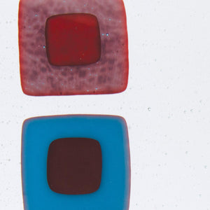 Sheet Glass - 1019-31 Red Reactive Clear Iridescent - Transparent