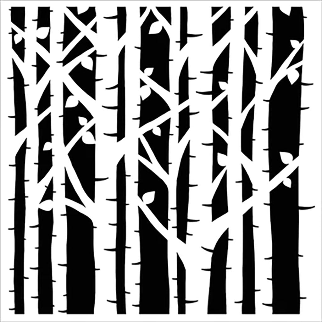 Stencil - Birch Trees