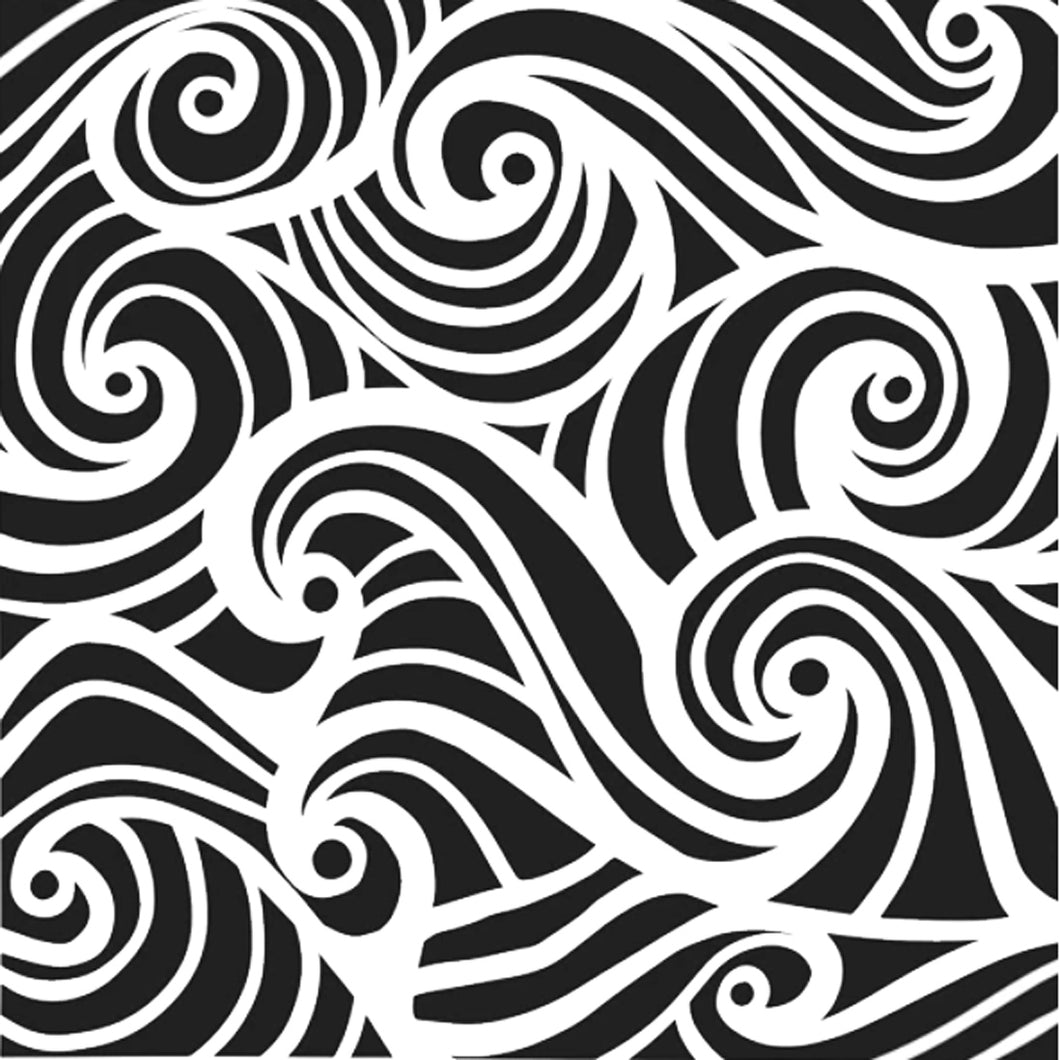 Stencil - Swirling Waves - NEW!