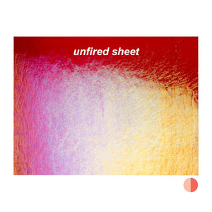 Large Sheet Glass - 1122-31 Red Iridescent Rainbow* - Transparent