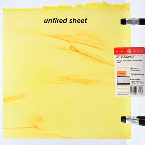 Large Sheet Glass - 1125 Orange* - Transparent