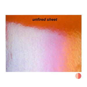 Sheet Glass - 1305-31 Sunset Coral Iridescent Rainbow* - Transparent