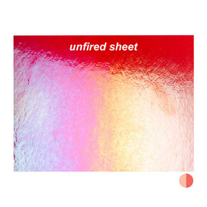 Large Sheet Glass - 1322-31 Garnet Red Iridescent Rainbow* - Transparent