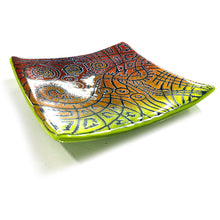 Load image into Gallery viewer, Batiky Square Fused Glass Plate
