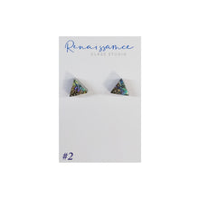 Load image into Gallery viewer, Renaissance Glass - Triangle Stud Earrings
