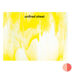Sheet Glass - 2020 Clear, Sunflower Yellow*- Streaky