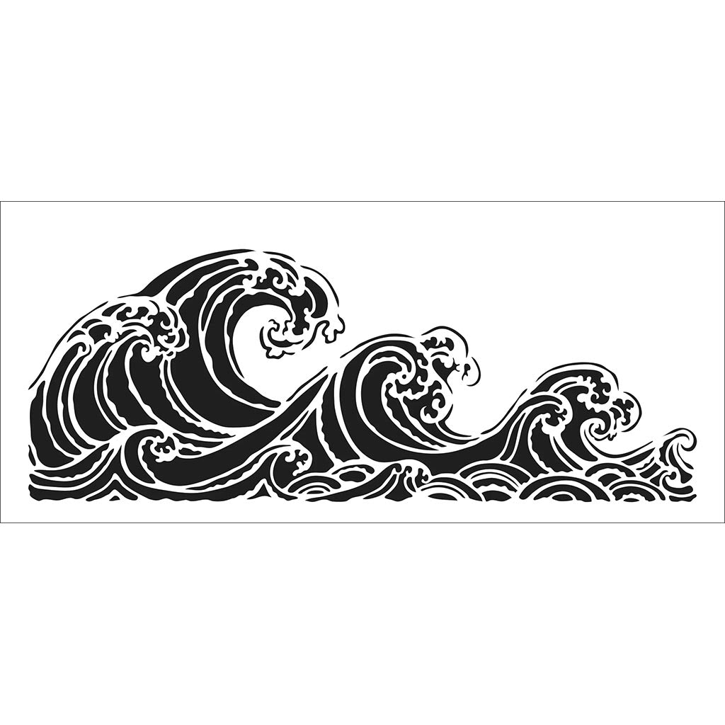 Stencil - Ocean Waves Slimline NEW
