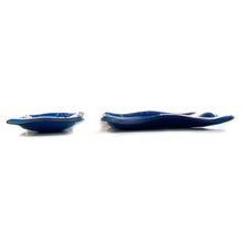 Load image into Gallery viewer, Iridescent Blue Fused Glass Dish Set
