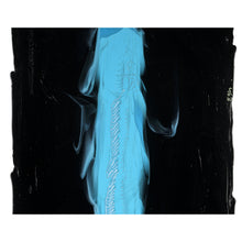 Load image into Gallery viewer, Large Sheet Glass - 51105A Black, White, Turquoise Double Cascade - Glascadia
