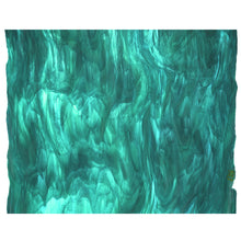 Load image into Gallery viewer, Large Sheet Glass - 51209A Peacock Blue, White, Aquamarine Blue Streaky - Glascadia
