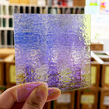 Load image into Gallery viewer, Purple on Clear Dichroic- 4 inch Square
