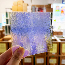 Load image into Gallery viewer, Violet on Clear Dichroic- 4 inch Square
