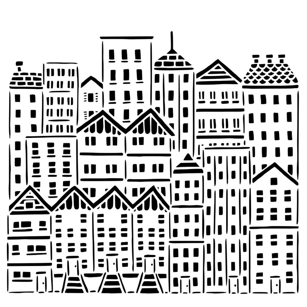 Stencil - City Buildings