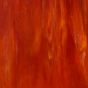 Stained Glass - ART210 Dark Orange, Yellow - Streaky