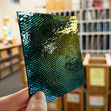 Load image into Gallery viewer, Dot 1 on Black Dichroic- 4 inch Square
