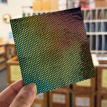 Load image into Gallery viewer, Dot 1 on Black Dichroic- 4 inch Square

