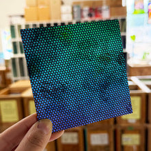 Load image into Gallery viewer, Dot 1 on Black Dichroic- 4 inch Square
