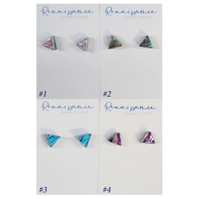 Load image into Gallery viewer, Renaissance Glass - Triangle Stud Earrings
