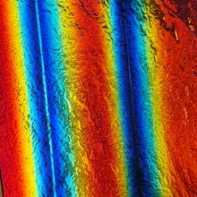 Load image into Gallery viewer, Rainbow 1" Stripes on Black Dichroic- 4 inch Square
