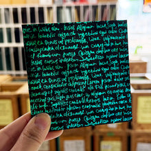 Load image into Gallery viewer, Scribbles on Black Dichroic- 4 inch Square
