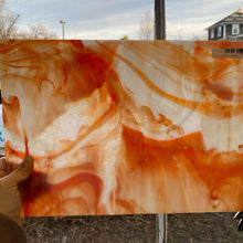 Load image into Gallery viewer, Stained Glass - W027 - Red, Orange Wispy Opal
