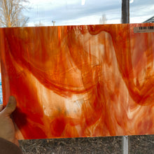 Load image into Gallery viewer, Stained Glass - W027 - Red, Orange Wispy Opal
