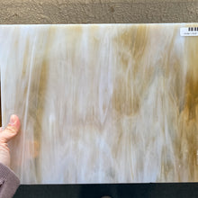 Load image into Gallery viewer, Stained Glass - W058 - Amber, White Wispy Opal
