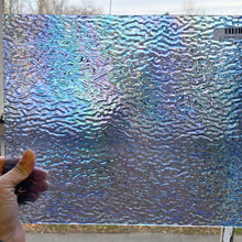 Load image into Gallery viewer, Stained Glass - W118RIPIR - Pale Blue Transparent Ripple Iridescent
