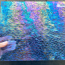 Load image into Gallery viewer, Stained Glass - W118RIPIR - Pale Blue Transparent Ripple Iridescent
