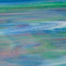 Load image into Gallery viewer, Stained Glass - W196L - Dark Blue, Purple, Green, White Wispy Opal
