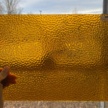 Load image into Gallery viewer, Stained Glass - W48H - Medium Amber Transparent Hammered
