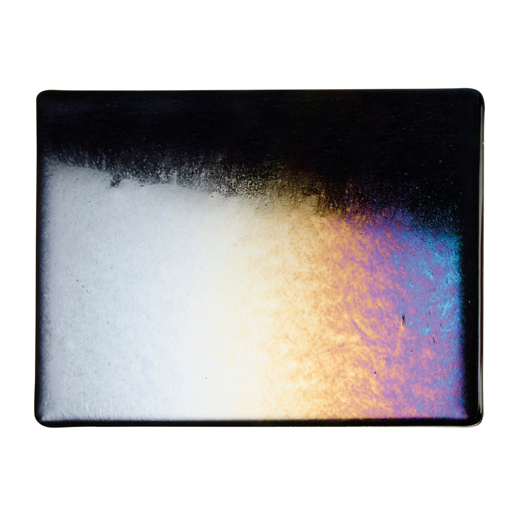 Sheet Glass - 0100-31 Black Iridescent Rainbow - Opalescent