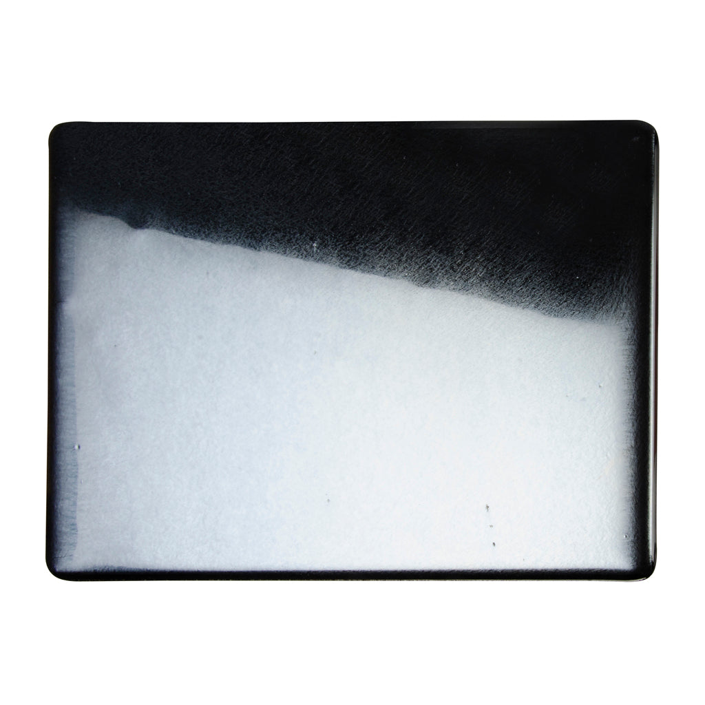 Thin Sheet Glass - 0100-57 Black Iridescent Silver - Opalescent