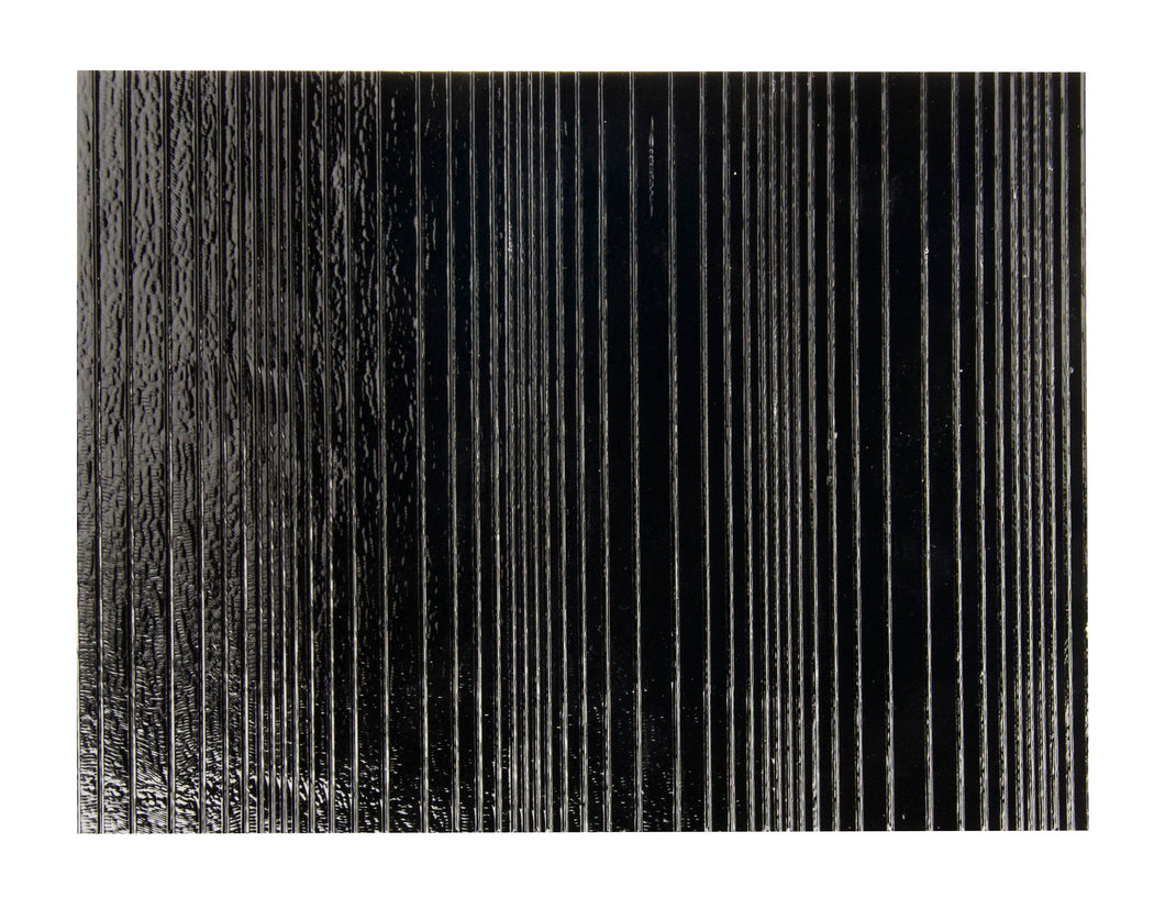 Thin Sheet Glass - Black, Accordion - Opalescent