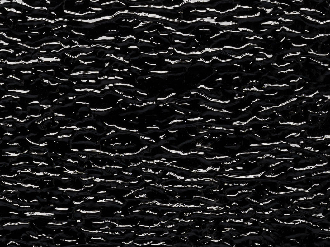 Large Sheet Glass - 0100-RI70 Black, Granite Ripple - Opalescent
