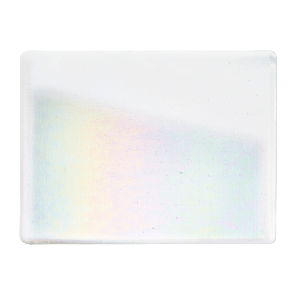 Thin Sheet Glass - Reactive Ice Clear Iridescent Rainbow - Transparent